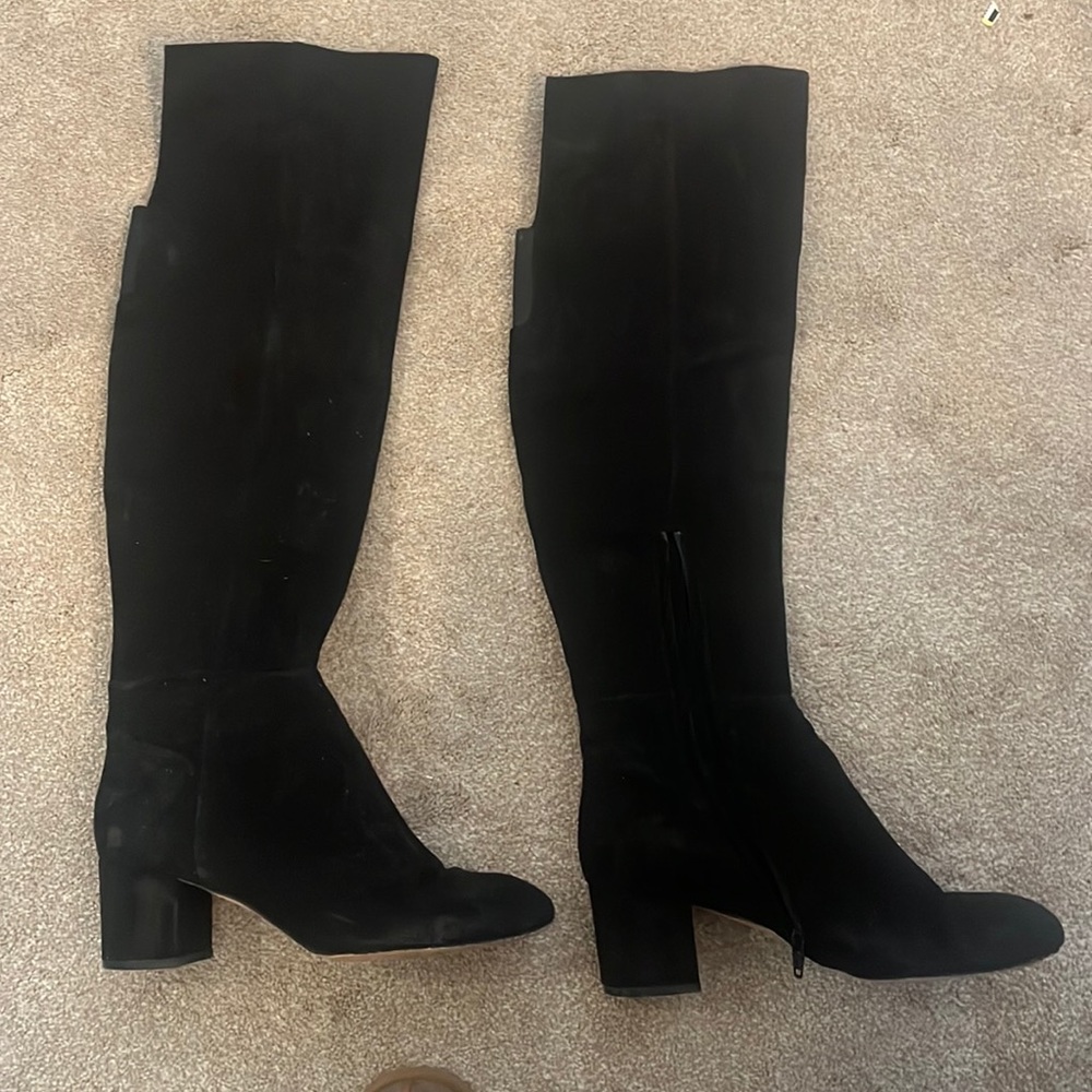 Black suede leather over the knee boots - halogen - 9.5 - Picture 7 of 7